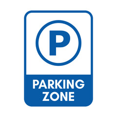 Flat vector parking icon with letter P