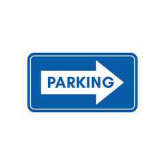 Flat vector parking icon with letter P