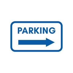 Flat vector parking icon with letter P
