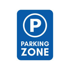 Obraz premium Flat vector parking icon with letter P