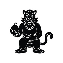 Fototapeta premium fortune-god-offering-red-treasure-with-year-of-the.eps