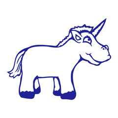 Unicorn Pink Funny Smile Grinning Cartoon Comic