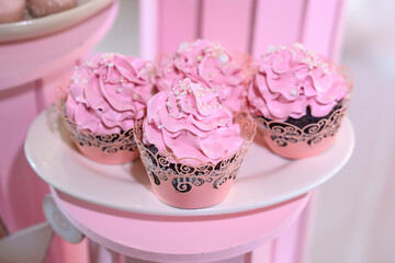 Big Dot of Happiness Pink Stripes - Simple Party Decorations - Party Cupcake Wrappers