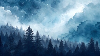 fog in the mountains