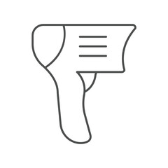 Barcode Machine thinline icon , vector, pixel perfect, illustrator file 
