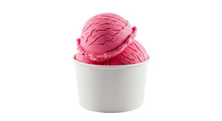pink Ice Cream in a Cup 
