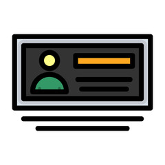 Name tag for identificatio Icon