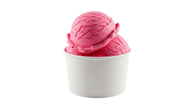 pink Ice Cream in a Cup 