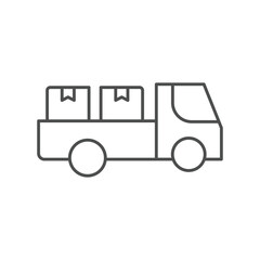 Cargo Truck thinline icon , vector, pixel perfect, illustrator file 
