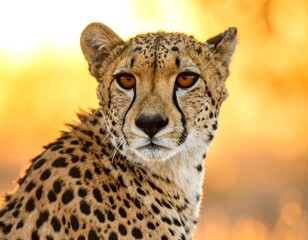 Obraz premium Cheetah portrait at golden hour