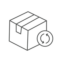 Reorder Parcel thinline icon , vector, pixel perfect, illustrator file
