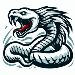 illustration of a vacious snake 