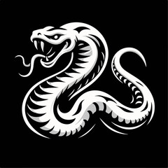 illustration of a vacious snake