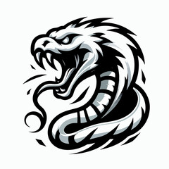 Fototapeta premium illustration of a vacious snake