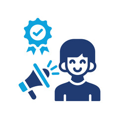 Brand Awareness glyph color icon