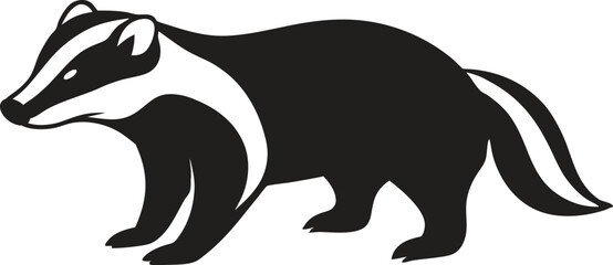 badger silhouette vector art