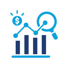 Sales Forecasting glyph color icon