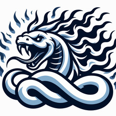 illustration of a vacious snake