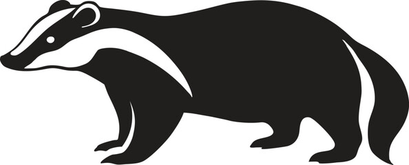 badger silhouette vector art