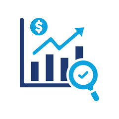 Market Research glyph color icon