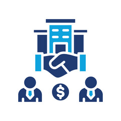 Joint Venture glyph color icon