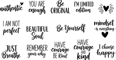 Inspirational handwritten quotes perfect for motivational posters and encouraging social media content
