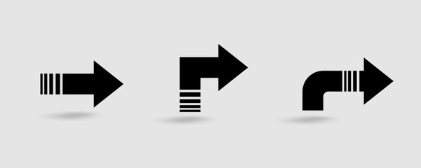 Arrow icon set. Arrow.  Collection .Vector Illustration