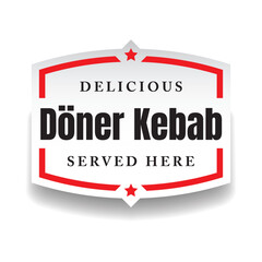 Delicious Doner Kebab label sticker tag
