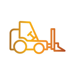 Forklift Color gradient illustration vector icon which can easily modify or edit 
