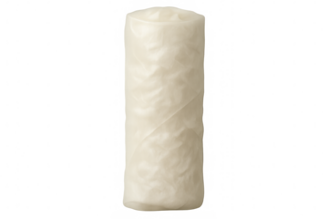 Translucent rice paper wrapper for vietnamese spring roll, laying flat and prepared for filling, close-up view