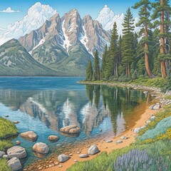 lake in the mountains