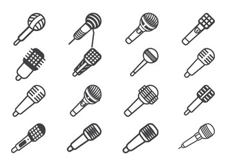 Different Types of Microphones Collection
