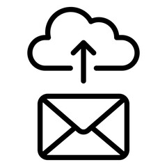 cloud send email icon
