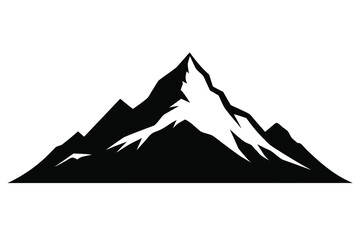 Dramatic Mountain Silhouette Vector Illustration for Outdoor Adventure and Nature Enthusiasts Design Element for Logos and Graphics