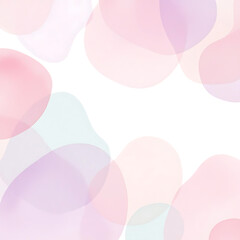 Abstract art featuring pastel colored shapes and a black bat silhouette.  Modern, whimsical, and slightly mysterious design.