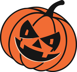 pumpkin cartoon  smile vegetable face vector