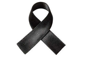 Black awareness ribbon, satin-like