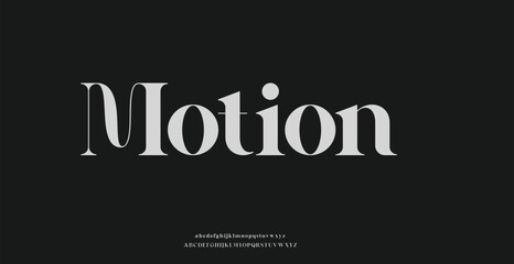 Fototapeta premium Motion vector illustration of alphabet letter A to Z