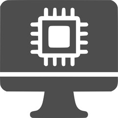 AI Monitor Icon &ndash; Computing Symbol