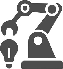 AI Robotic Arm Icon &ndash; Innovation Concept