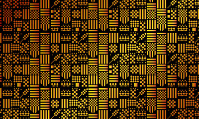Ikat ethnic pattern background. luxury golden abstract background. repeating geometric background.