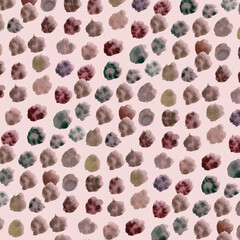 Minimalist Hand-Painted Dot Pattern Watercolors