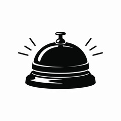 Classic service bell rings with alert lines