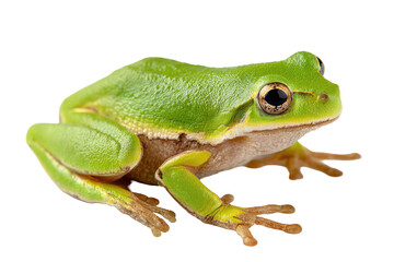 Obraz premium Close-up of a vibrant green frog