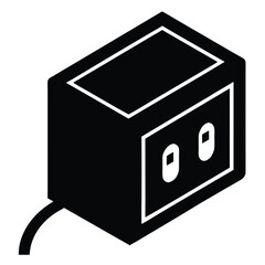 Interior designer element isolated power outlet sample on white background