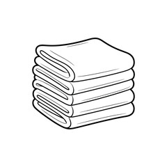 Clean folded towels stacked neatly for storage or use