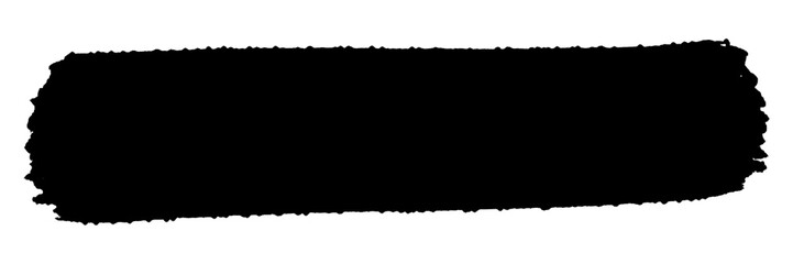 A black brush stroke on a transparent background. Isolated. Ideal for composition. Copy space, space for text.