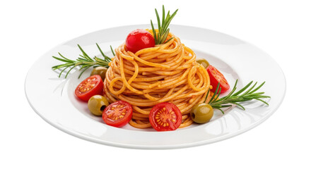 Isolated Plate of Spaghetti