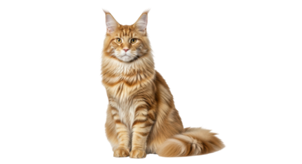 Isolated Maine Coon Cat