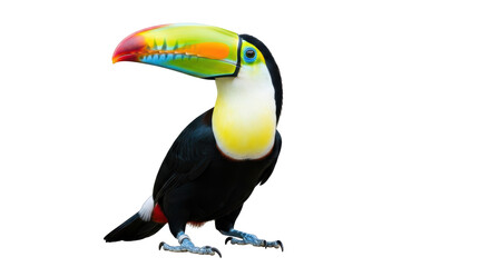 Naklejka premium Isolated toucan standing on white background